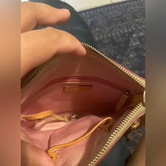 Dooney & Bourke Brown and Gray Vintage Crossbody Bag Purse - Picture 11 of 12